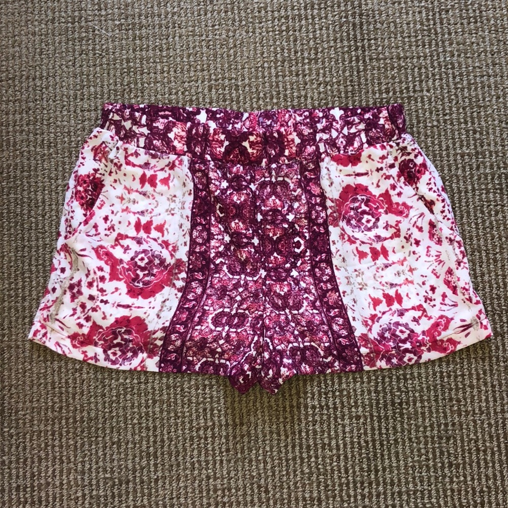 Pink Floral Shorts